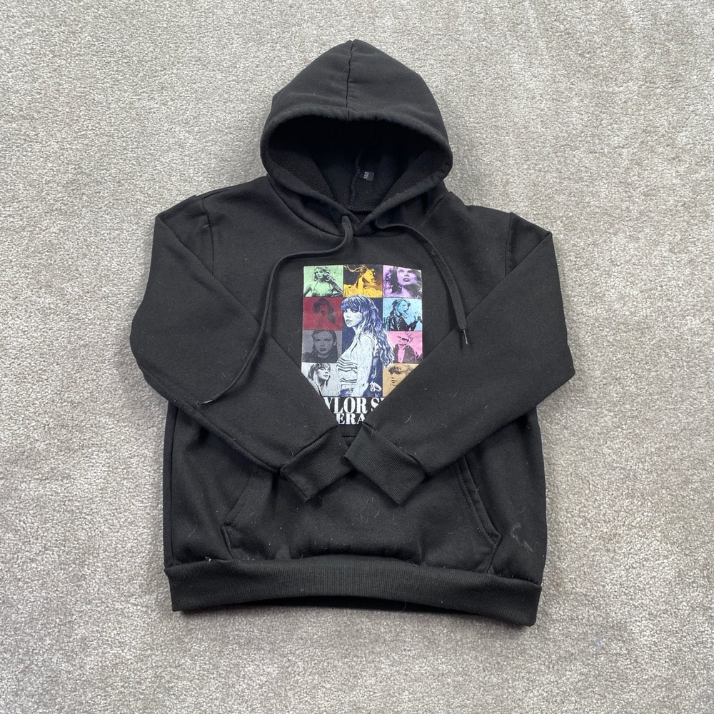 Taylor Swift The Eras Tour‎ Kids Black Hoodie Graphic Sweatshirt Size 140 Small
